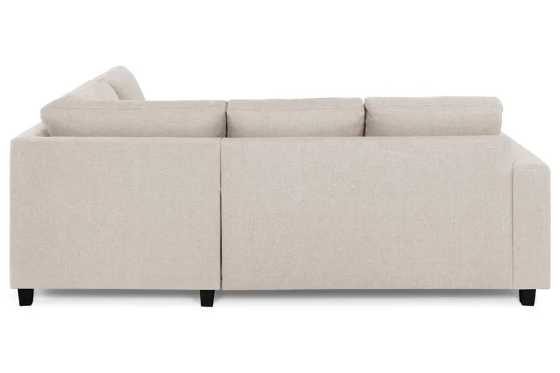 Crazy 3-seters Høyrevendt L-formet Sjeselongsofa i Stoff - Beige - Møbler - Sofaer - Sofaer med sjeselong - 2 seters sofa med divan