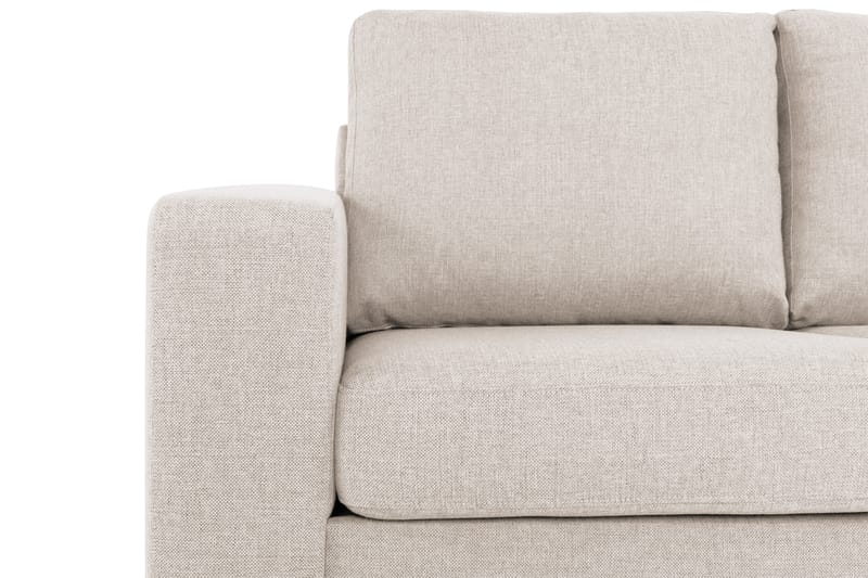 Crazy 3-seters Høyrevendt L-formet Sjeselongsofa i Stoff - Beige - Møbler - Sofaer - Sofaer med sjeselong - 2 seters sofa med divan