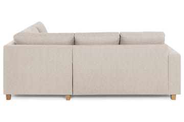 Crazy 3-seters Høyrevendt L-formet Sjeselongsofa i Stoff - Beige - Møbler - Sofaer - Sofaer med sjeselong - 2 seters sofa med divan