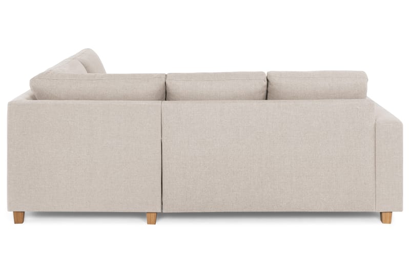 Crazy 3-seters Høyrevendt L-formet Sjeselongsofa i Stoff - Beige - Møbler - Sofaer - Sofaer med sjeselong - 2 seters sofa med divan