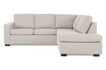 Crazy 3-seters Høyrevendt L-formet Sjeselongsofa i Stoff - Beige - Møbler - Sofaer - Sofaer med sjeselong - 2 seters sofa med divan