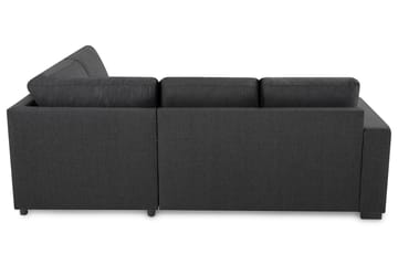 Crazy 3-seters Høyrevendt L-formet Sjeselongsofa i Stoff - Mørk grå - Møbler - Sofaer - Sofaer med sjeselong - 2 seters sofa med divan