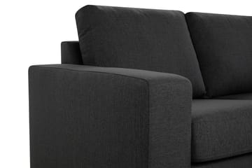 Crazy 3-seters Høyrevendt L-formet Sjeselongsofa i Stoff - Mørk grå - Møbler - Sofaer - Sofaer med sjeselong - 2 seters sofa med divan