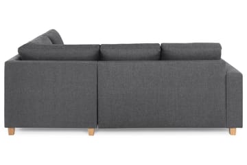 Crazy 3-seters Høyrevendt L-formet Sjeselongsofa i Stoff - Mørk grå - Møbler - Sofaer - Sofaer med sjeselong - 2 seters sofa med divan
