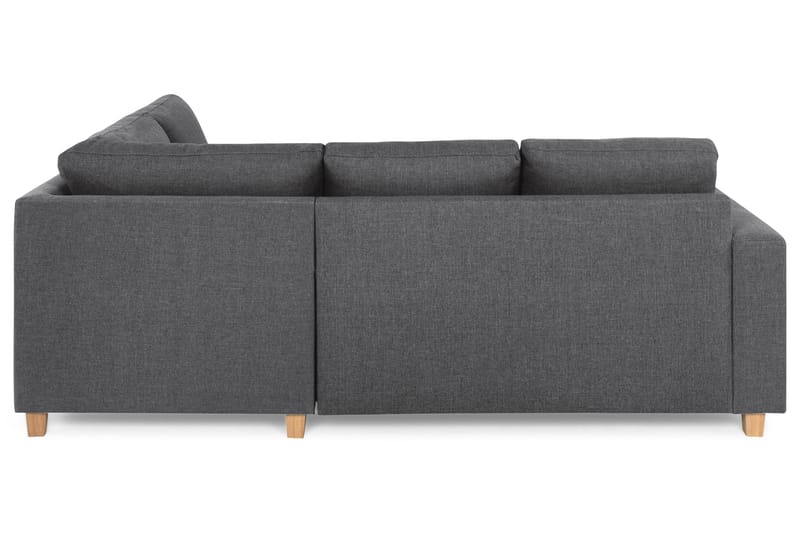 Crazy 3-seters Høyrevendt L-formet Sjeselongsofa i Stoff - Mørk grå - Møbler - Sofaer - Sofaer med sjeselong - 2 seters sofa med divan