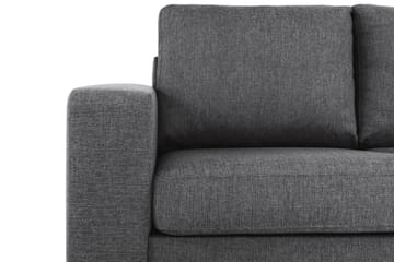 Crazy 3-seters Høyrevendt L-formet Sjeselongsofa i Stoff - Mørk grå - Møbler - Sofaer - Sofaer med sjeselong - 2 seters sofa med divan