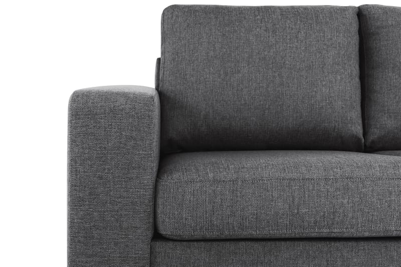 Crazy 3-seters Høyrevendt L-formet Sjeselongsofa i Stoff - Mørk grå - Møbler - Sofaer - Sofaer med sjeselong - 2 seters sofa med divan