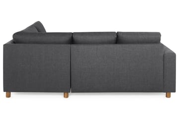 Crazy 3-seters Høyrevendt L-formet Sjeselongsofa i Stoff - Mørk grå - Møbler - Sofaer - Sofaer med sjeselong - 2 seters sofa med divan