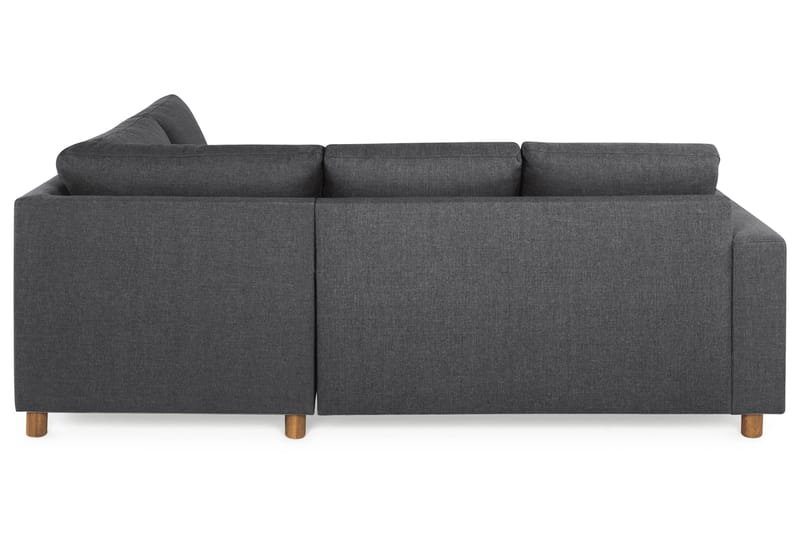 Crazy 3-seters Høyrevendt L-formet Sjeselongsofa i Stoff - Mørk grå - Møbler - Sofaer - Sofaer med sjeselong - 2 seters sofa med divan