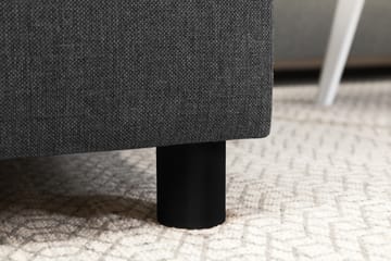 Crazy 3-seters Høyrevendt L-formet Sjeselongsofa i Stoff - Mørk grå - Møbler - Sofaer - Sofaer med sjeselong - 2 seters sofa med divan