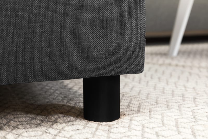 Crazy 3-seters Høyrevendt L-formet Sjeselongsofa i Stoff - Mørk grå - Møbler - Sofaer - Sofaer med sjeselong - 2 seters sofa med divan