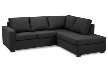 Crazy 3-seters Høyrevendt L-formet Sjeselongsofa i Stoff - Mørk grå - Møbler - Sofaer - Sofaer med sjeselong - 2 seters sofa med divan