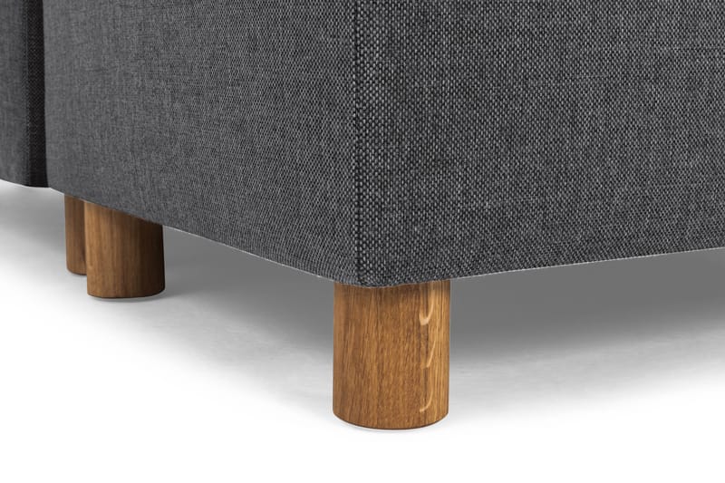 Crazy 3-seters Høyrevendt L-formet Sjeselongsofa i Stoff - Mørk grå - Møbler - Sofaer - Sofaer med sjeselong - 2 seters sofa med divan