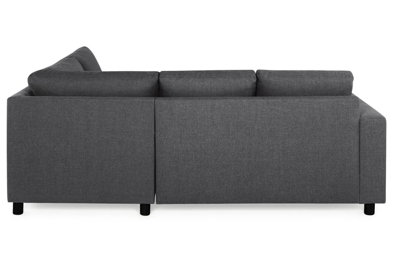 Crazy 3-seters Høyrevendt L-formet Sjeselongsofa i Stoff - Mørk grå - Møbler - Sofaer - Sofaer med sjeselong - 2 seters sofa med divan