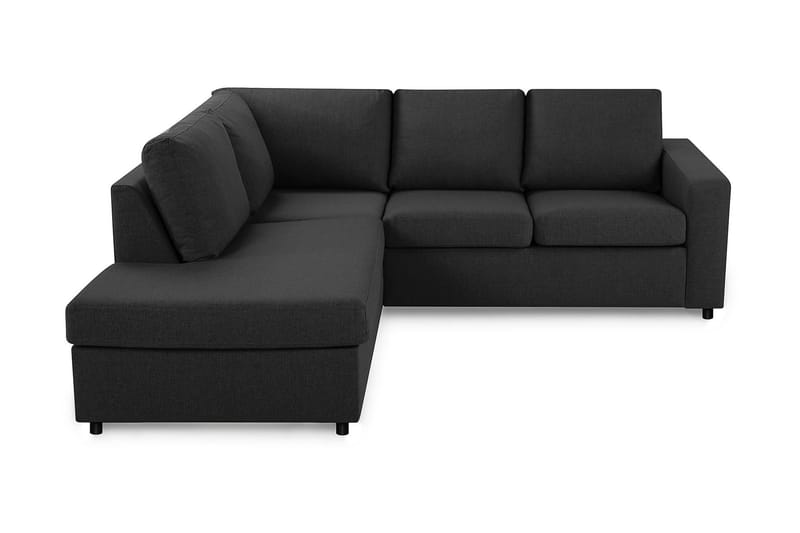 Crazy 3-seters Venstrevendt L-formet Sjeselongsofa i Stoff - Antrasitt - Møbler - Sofaer - Sofaer med sjeselong - 2 seters sofa med divan