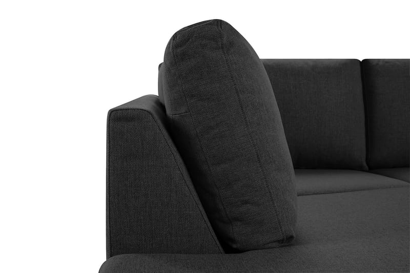 Crazy 3-seters Venstrevendt L-formet Sjeselongsofa i Stoff - Antrasitt - Møbler - Sofaer - Sofaer med sjeselong - 2 seters sofa med divan
