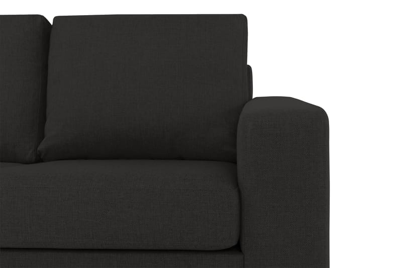 Crazy 3-seters Venstrevendt L-formet Sjeselongsofa i Stoff - Antrasitt - Møbler - Sofaer - Sofaer med sjeselong - 2 seters sofa med divan