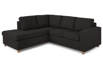 Crazy 3-seters Venstrevendt L-formet Sjeselongsofa i Stoff - Antrasitt - Møbler - Sofaer - Sofaer med sjeselong - 2 seters sofa med divan