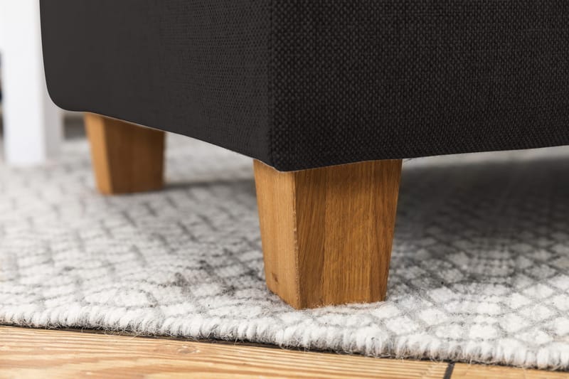 Crazy 3-seters Venstrevendt L-formet Sjeselongsofa i Stoff - Antrasitt - Møbler - Sofaer - Sofaer med sjeselong - 2 seters sofa med divan