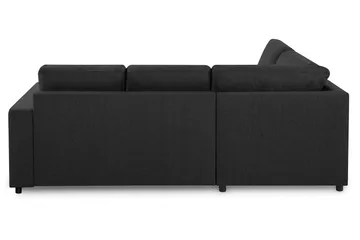 Crazy 3-seters Venstrevendt L-formet Sjeselongsofa i Stoff - Antrasitt - Møbler - Sofaer - Sofaer med sjeselong - 2 seters sofa med divan