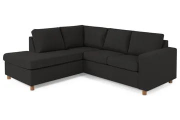 Crazy 3-seters Venstrevendt L-formet Sjeselongsofa i Stoff - Antrasitt - Møbler - Sofaer - Sofaer med sjeselong - 2 seters sofa med divan