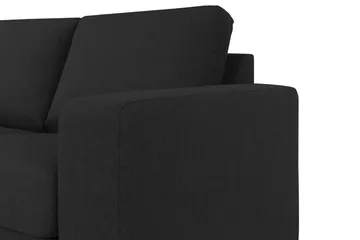 Crazy 3-seters Venstrevendt L-formet Sjeselongsofa i Stoff - Antrasitt - Møbler - Sofaer - Sofaer med sjeselong - 2 seters sofa med divan