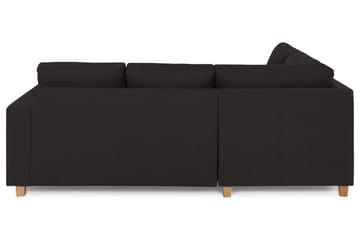 Crazy 3-seters Venstrevendt L-formet Sjeselongsofa i Stoff - Antrasitt - Møbler - Sofaer - Sofaer med sjeselong - 2 seters sofa med divan