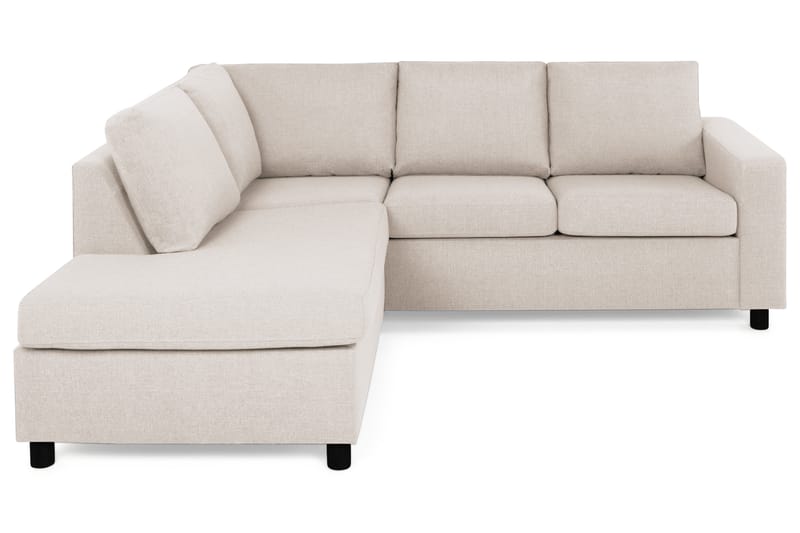 Crazy 3-seters Venstrevendt L-formet Sjeselongsofa i Stoff - Beige - Møbler - Sofaer - Sofaer med sjeselong - 2 seters sofa med divan