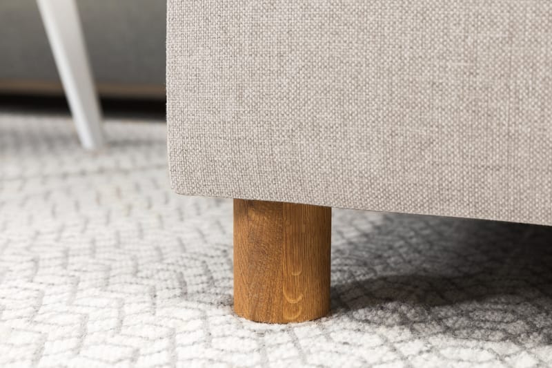 Crazy 3-seters Venstrevendt L-formet Sjeselongsofa i Stoff - Beige - Møbler - Sofaer - Sofaer med sjeselong - 2 seters sofa med divan