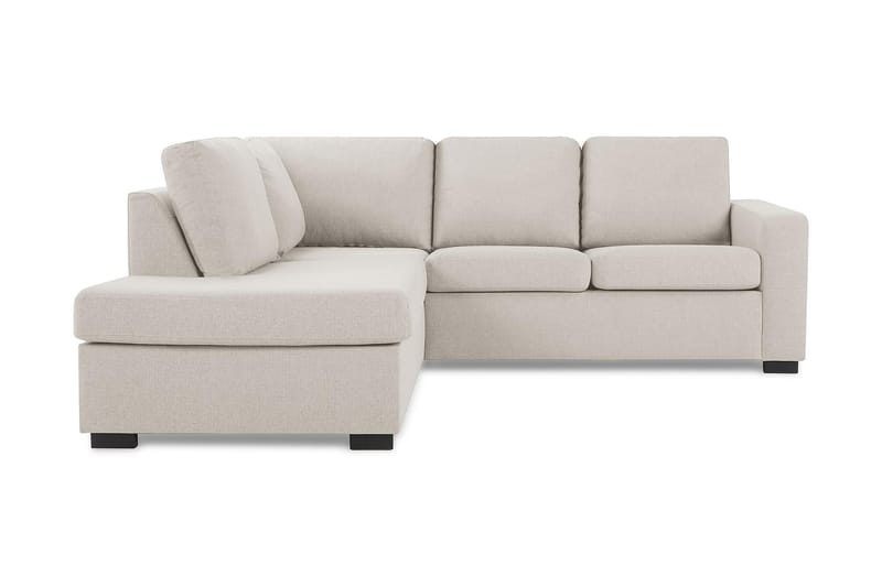 Crazy 3-seters Venstrevendt L-formet Sjeselongsofa i Stoff - Beige - Møbler - Sofaer - Sofaer med sjeselong - 2 seters sofa med divan