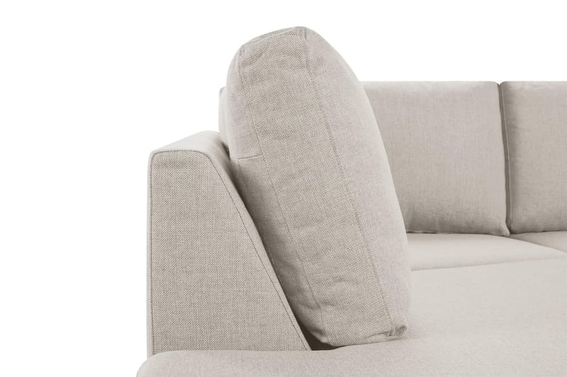 Crazy 3-seters Venstrevendt L-formet Sjeselongsofa i Stoff - Beige - Møbler - Sofaer - Sofaer med sjeselong - 2 seters sofa med divan
