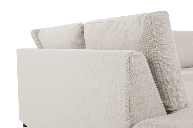 Crazy 3-seters Venstrevendt L-formet Sjeselongsofa i Stoff - Beige - Møbler - Sofaer - Sofaer med sjeselong - 2 seters sofa med divan