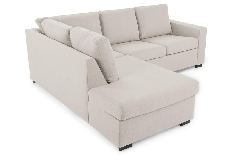 Crazy 3-seters Venstrevendt L-formet Sjeselongsofa i Stoff - Beige - Møbler - Sofaer - Sofaer med sjeselong - 2 seters sofa med divan