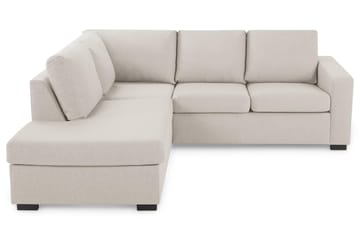 Crazy 3-seters Venstrevendt L-formet Sjeselongsofa i Stoff - Beige - Møbler - Sofaer - Sofaer med sjeselong - 2 seters sofa med divan