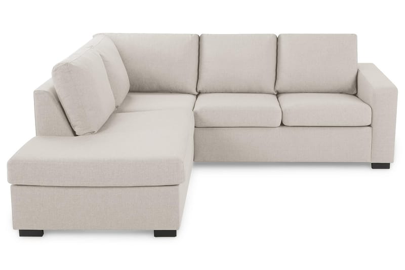 Crazy 3-seters Venstrevendt L-formet Sjeselongsofa i Stoff - Beige - Møbler - Sofaer - Sofaer med sjeselong - 2 seters sofa med divan