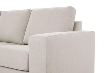 Crazy 3-seters Venstrevendt L-formet Sjeselongsofa i Stoff - Beige - Møbler - Sofaer - Sofaer med sjeselong - 2 seters sofa med divan