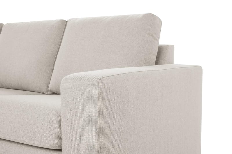 Crazy 3-seters Venstrevendt L-formet Sjeselongsofa i Stoff - Beige - Møbler - Sofaer - Sofaer med sjeselong - 2 seters sofa med divan