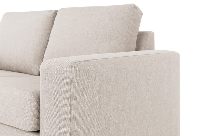 Crazy 3-seters Venstrevendt L-formet Sjeselongsofa i Stoff - Beige - Møbler - Sofaer - Sofaer med sjeselong - 2 seters sofa med divan
