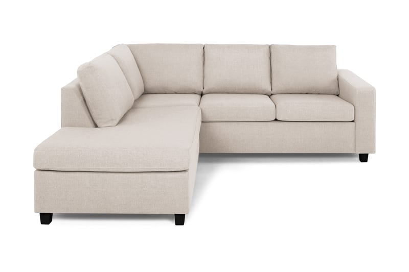 Crazy 3-seters Venstrevendt L-formet Sjeselongsofa i Stoff - Beige - Møbler - Sofaer - Sofaer med sjeselong - 2 seters sofa med divan
