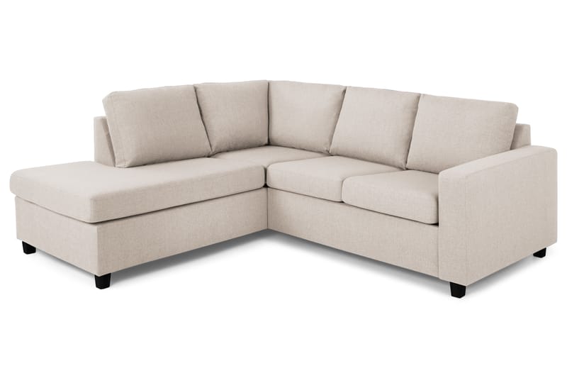 Crazy 3-seters Venstrevendt L-formet Sjeselongsofa i Stoff - Beige - Møbler - Sofaer - Sofaer med sjeselong - 2 seters sofa med divan