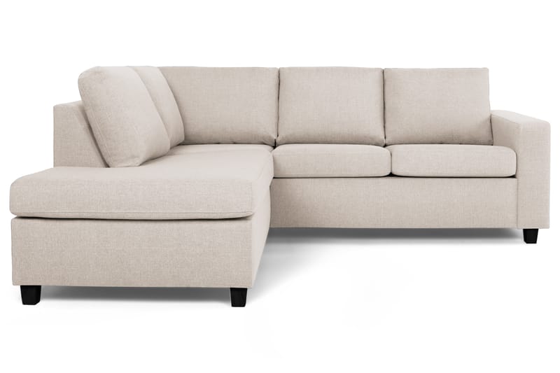 Crazy 3-seters Venstrevendt L-formet Sjeselongsofa i Stoff - Beige - Møbler - Sofaer - Sofaer med sjeselong - 2 seters sofa med divan