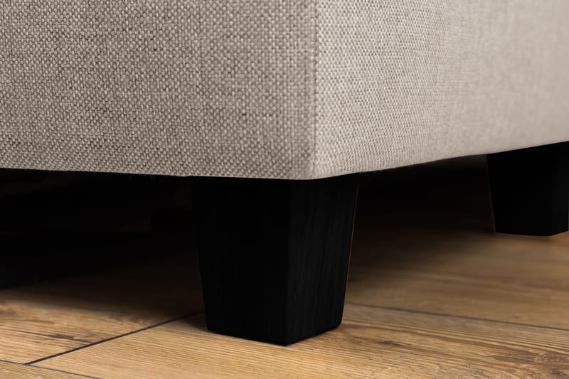 Crazy 3-seters Venstrevendt L-formet Sjeselongsofa i Stoff - Beige - Møbler - Sofaer - Sofaer med sjeselong - 2 seters sofa med divan