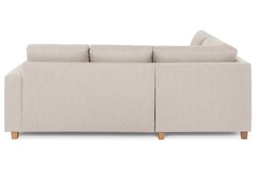 Crazy 3-seters Venstrevendt L-formet Sjeselongsofa i Stoff - Beige - Møbler - Sofaer - Sofaer med sjeselong - 2 seters sofa med divan