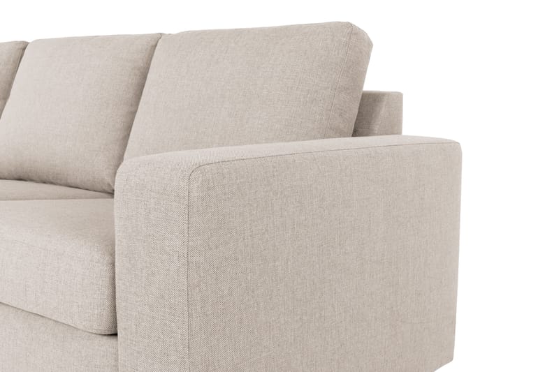 Crazy 3-seters Venstrevendt L-formet Sjeselongsofa i Stoff - Beige - Møbler - Sofaer - Sofaer med sjeselong - 2 seters sofa med divan