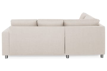 Crazy 3-seters Venstrevendt L-formet Sjeselongsofa i Stoff - Beige - Møbler - Sofaer - Sofaer med sjeselong - 2 seters sofa med divan