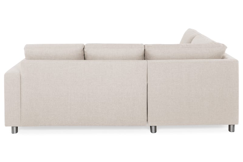 Crazy 3-seters Venstrevendt L-formet Sjeselongsofa i Stoff - Beige - Møbler - Sofaer - Sofaer med sjeselong - 2 seters sofa med divan