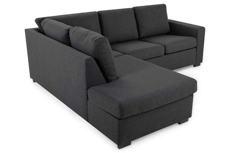 Crazy 3-seters Venstrevendt L-formet Sjeselongsofa i Stoff - Mørk grå - Møbler - Sofaer - Sofaer med sjeselong - 2 seters sofa med divan