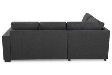 Crazy 3-seters Venstrevendt L-formet Sjeselongsofa i Stoff - Mørk grå - Møbler - Sofaer - Sofaer med sjeselong - 2 seters sofa med divan
