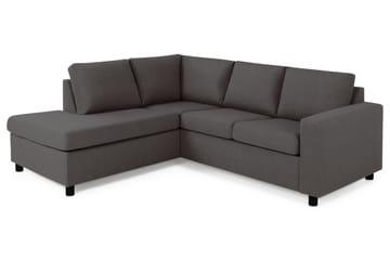 Crazy 3-seters Venstrevendt L-formet Sjeselongsofa i Stoff - Mørk grå - Møbler - Sofaer - Sofaer med sjeselong - 2 seters sofa med divan
