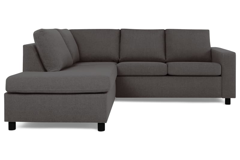 Crazy 3-seters Venstrevendt L-formet Sjeselongsofa i Stoff - Mørk grå - Møbler - Sofaer - Sofaer med sjeselong - 2 seters sofa med divan